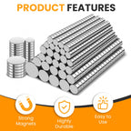 TRYMAG 645Pcs Small Magnets, 7 Different Sizes Tiny Mini Magents, Multi-Use for Fridge, DIY, Office, Hobbies, Crafts and Science
