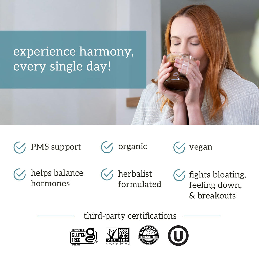 Organifi Harmony - Hormone Balance for Women with Cacao Superfood Powder, 30 Servings