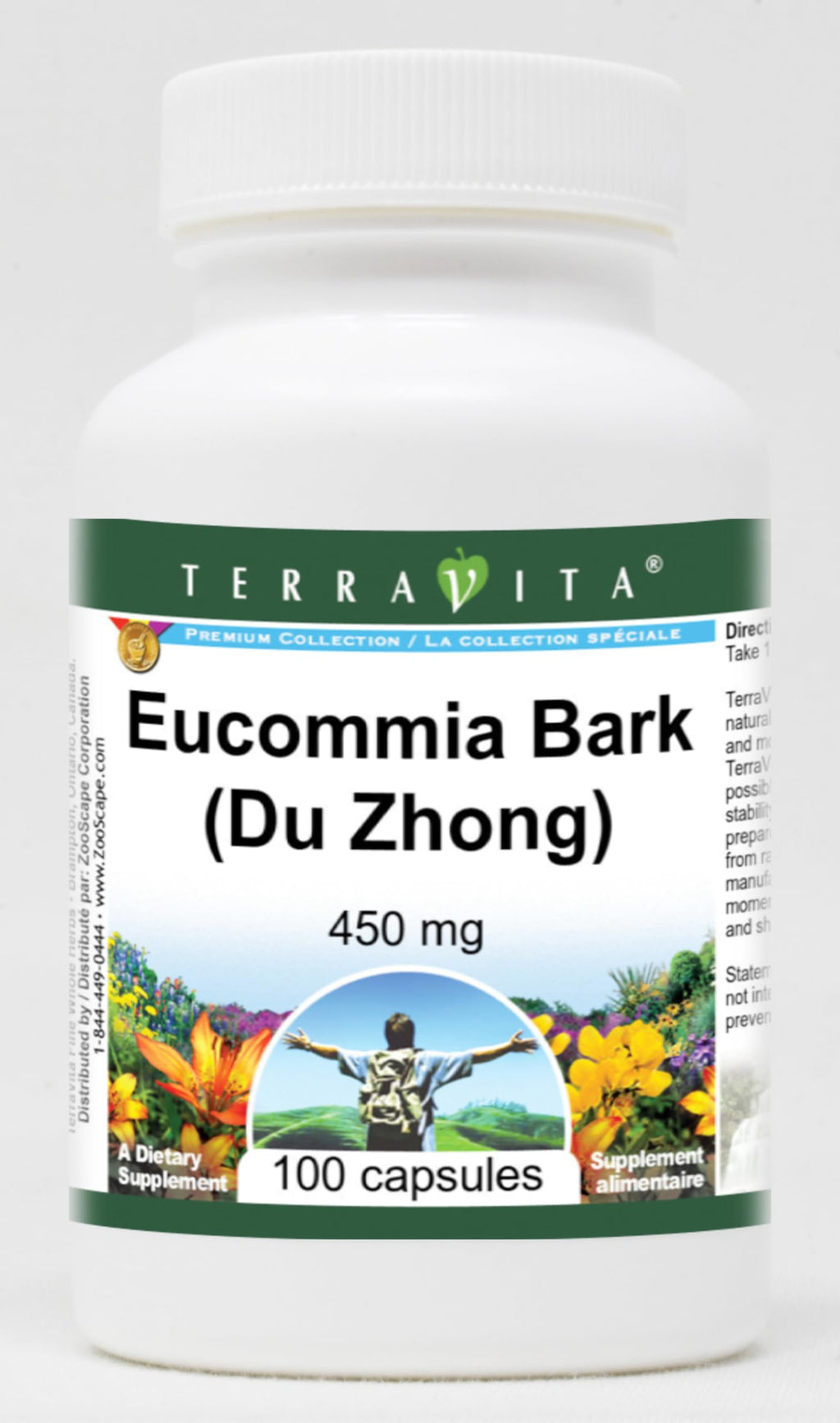Eucommia Bark (Du Zhong) - 450 mg (100 Capsules, ZIN: 515099) - 3 Pack