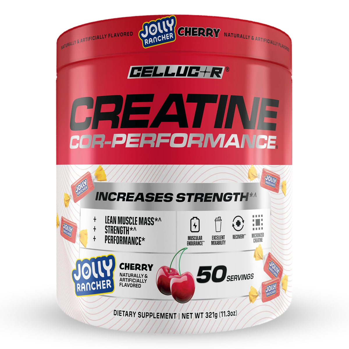 Jolly Ranch Lean Cellucor Creatine Powder, Jolly Rancher Cherry- Increases Strength ...