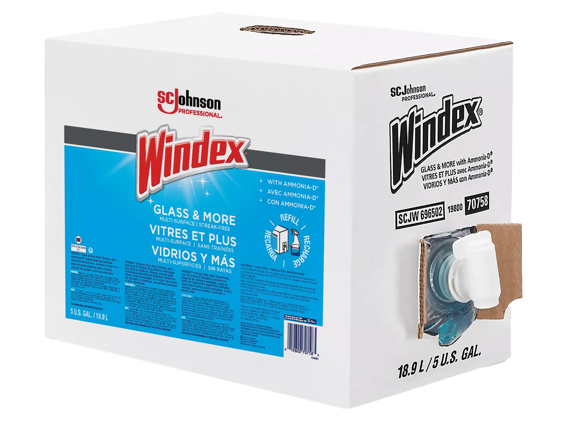 SC Johnson Professional Windex Glass Cleaner with Ammonia-D Floral 640 oz. (696502) (629927)