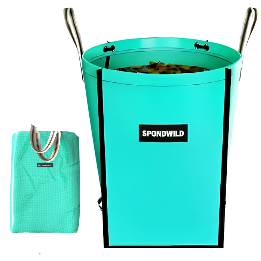 SPONDWILD Reusable Yard Waste Bags, 63 Gallon Large Self-Standing Leaf Bag