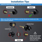 BESTTEN Keyed Alike Exterior Door Knob with Key Lock and Deadbolt, All Keyed Same, Matte Black Entry Door Knobs with Lock and Keys for Entrance and Front Door