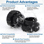 Joyfolk 4 Pcs SP1500UNPAK2C Union Connection Kit, 1-1/2-inch Socket by 2-inch Slip Flush Union Connectors Pak Replacement, Compatible with Hayward Pumps/filters and Chlorine Feeders