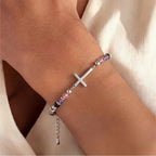 Friend Birthday Gifts for Women, Adjustable Spiritual Cross Bracelet