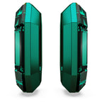 Swarovski Lucent Small Hoop Earrings, Green Octagon-Shaped Crystals, Part of the Swarovski Lucent Collection