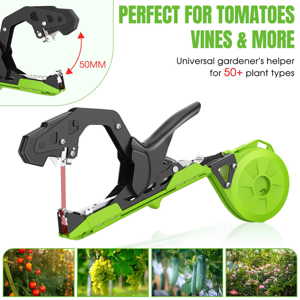 SWANSOFT Plant Tying Machine, Come with 10000pcs Staples 20 Rolls (Green)