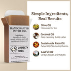 Southern Natural Goat Milk Soap Bar - Oatmeal Milk & Honey 3 Pack - For Dry Sensitive Skin. Natural, Handmade Soap For Men, Women, Kids, Face & Body