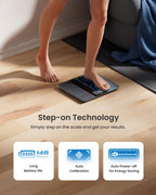 RENPHO Large Platform Weighing Scales for Body Weight, 550lb/250kg Bathroom Scales Large Display, Digital Scales with High Accurate, Weight Loss Tracking, 33x30cm, Core 1L