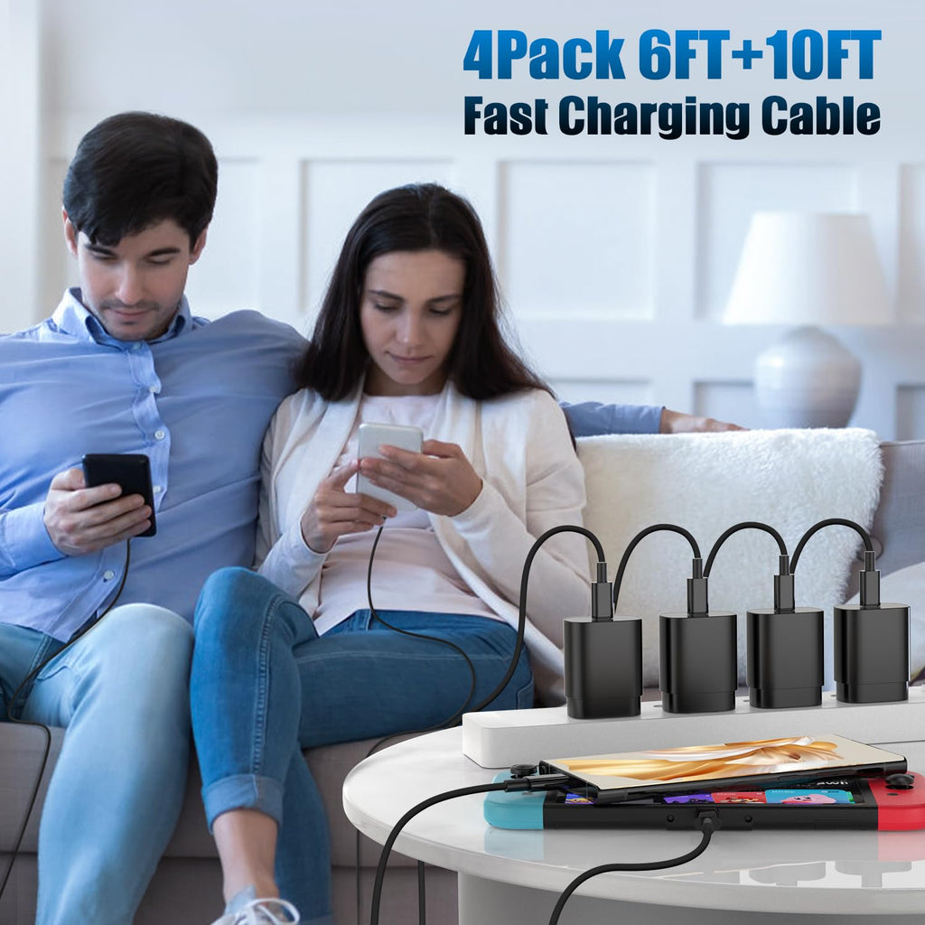 Type C Charger Fast Charging,4Pack 25W Super USB C Fast Charger Block