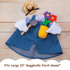 Gaggleville Gardener Goose Outfit, Fits Large 23" H Statue, by Fox