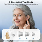 NVBOTY OTC Hearing Aids for Seniors & Adults - Rechargeable, 25+ Hour Battery Life, Advanced Noise Cancellation, 5-Level Volume & Memory, Clear Sound, Comfort-Fit, LED Display (Black)