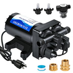 ECO-WORTHY 110V AC Fresh Transfer Diaphragm Water Pump On Demand 5.5GPM 70PSI High Pressure Water Booster Pump 110 Volt with Pressure Switch for Irrigation Garden Hose Sprinkler Home RV