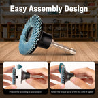 HOMO FABER 50 PCS 2 Inch Flap Discs for Die Grinder with 1/4" Holder | 36/60/80/120 Grit Roll Lock Sanding Discs | Surface Prep, Stripping, Grinding, Polishing, Deburring, Rust & Paint Removal