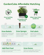 GARDENCUBE 166pcs Hydroponics Pods Kit Compatible with AeroGarden