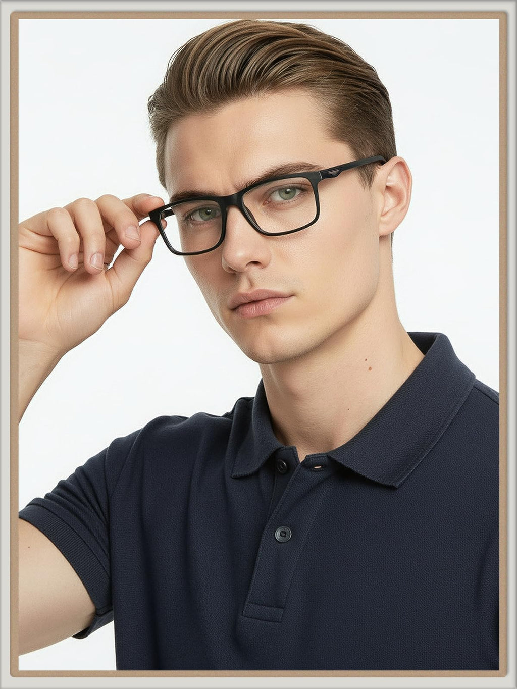 LianSan Progressive Multifocus Reading Glasses for Men,No-Line Blue Light Blocking Multifocal Computer Readers Anti Eyestrain(2 Colors/Progressive Top is not Zero,2.0x)