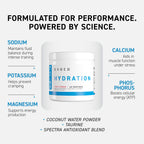 Kaged Daily Hydration | 5 Key Electrolytes | Sugar Free | Coconut Water | 60 Servings