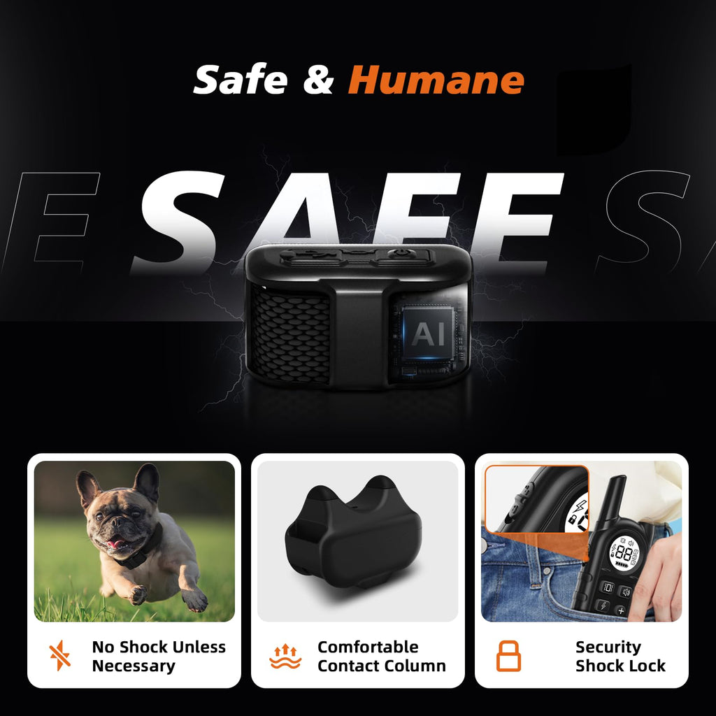 Tiniest Dog Shock Collar, Lightest Dog Training Collar with Remote for Small Dogs 5-15lbs & Medium Large Dogs/Puppies, Waterproof, Rechargeable, 1300ft Range (Black&Ultra Tiny)