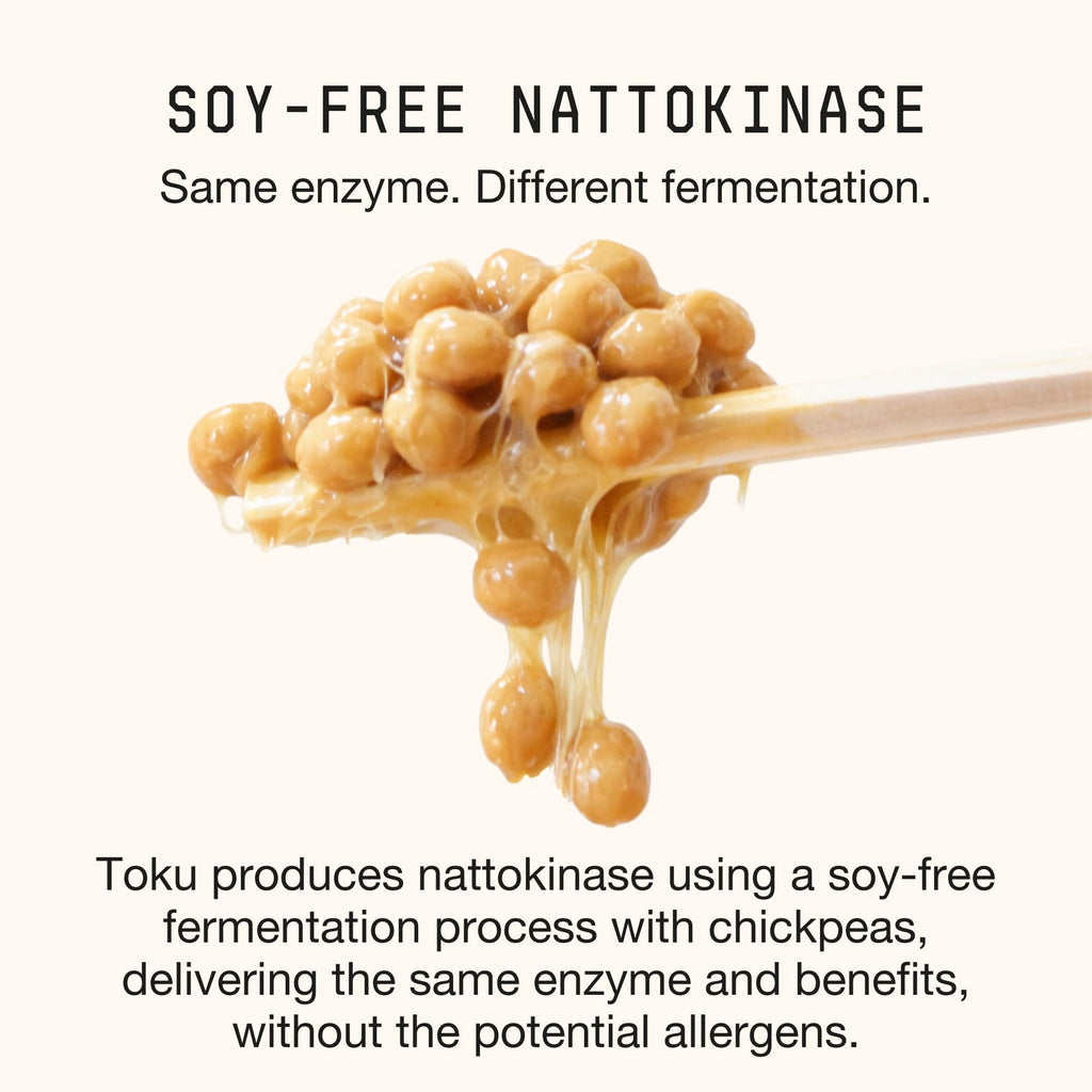 Toku Nattokinase 10,800 FU Supplement with Vitamin K2 MK7 & Oat Beta Glucan, Daily Circulation Support Powder, Plant-Based Drink Mix, Soy-Free, 30 Single-Serve Packets
