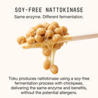 Toku Nattokinase 10,800 FU Supplement with Vitamin K2 MK7 & Oat Beta Glucan, Daily Circulation Support Powder, Plant-Based Drink Mix, Soy-Free, 30 Single-Serve Packets