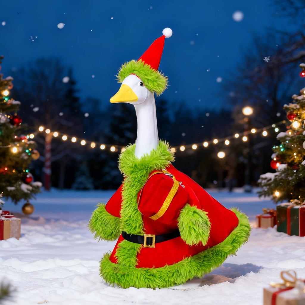 Porch Goose Christmas Outfit for 23" Lawn Goose Porch