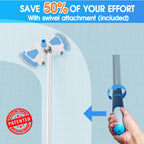 Enhanced Pool Vacuum Head with Direction-Control Swivel Handle, Stable-Maintain Spring, Vinyl Pool Vac with Wheels, Side Brush and Bottom Brush for Inground & Above Ground Pools