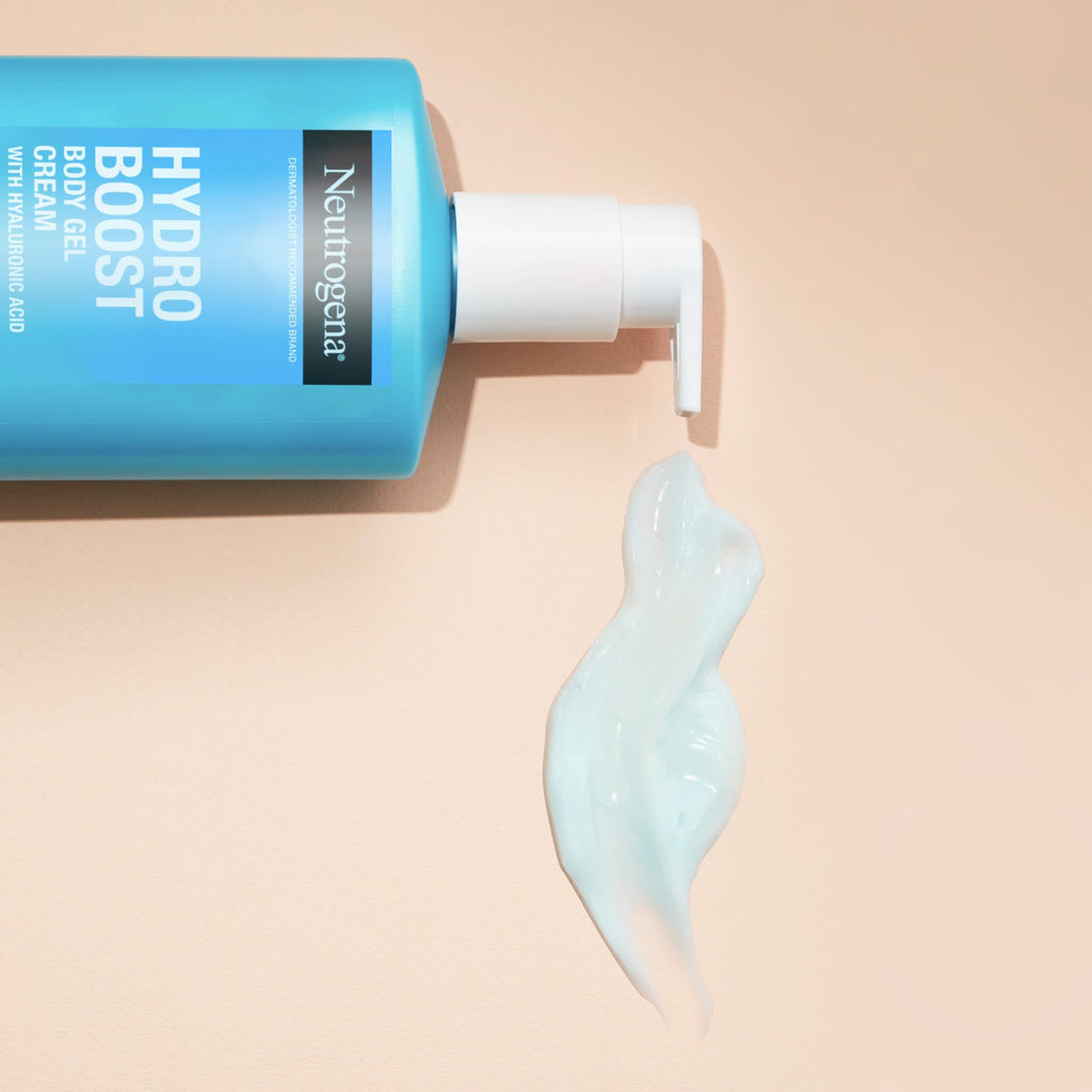 Neutrogena Hydro Boost Body Gel Cream, Hydrating Body Lotion with Hyaluronic Acid for Normal to Dry Skin, Hyaluronic Acid Lightweight Moisturizer, 16 oz, 2 Pack