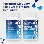 CARDINA B12 Vitamins for Women and Men - Brain Supplements for Memory and Focus with Thiamine B1 Supplement and COQ10 - Brain Memory Support - Non-GMO and Vegan B12 Supplement, 60 Ct