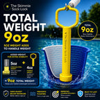 Skimmie Sock Lock - Ultimate Pool Cleaning Convenience: Removable Handle for Skimmer Socks Keeps Debris in, Even When Pump's Off