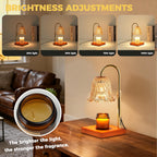 GODONLIF Flower Candle Warmer Lamp with Timer, Gold Electric Candle Lamp