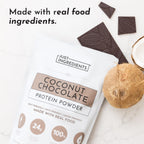 JUST INGREDIENTS Coconut Chocolate Protein Powder – 30-Serving Blend with 100% Grass-Fed Whey & Organic Plant Proteins – Creamy Coconut Cocoa Flavor – Supports Muscle Recovery, Energy*