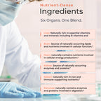 Molecular Fertility Beef Organ Complex - Pasture-Raised, Grass Fed Beef Liver, Brain, Heart, Spleen, Pancreas Blend, Healthy Hormone Balance and Fertility Supplement for Women and Men, 180 Capsules
