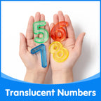 Odoorgames 48 Pcs Translucent Numbers – Light Table Toys, Manipulatives and Accessories for Enhanced Learning & Fun