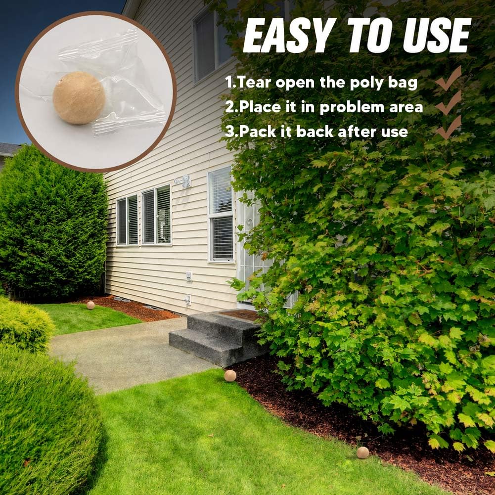 KQCWKH Mole Repellent for Lawns, Mole and Vole Repellent Outdoor, Gopher Repellent, Groundhog Repellent Outdoor, Armadillo Repellent, Mole Deterrent for Yard, Lasts Up to 3 Months, 8 Balls