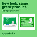 Amazon Basics Men's Incontinence Guards, Maximum Absorbency, 52 Count, (1 Pack of 52), Packaging May Vary