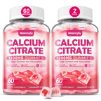 Calcium Citrate Gummies 1200 mg for Adults: Ultimate Absorption Calcium Supplement for Women & Men - Easy to Digest, Vegan, Non-GMO, Gluten Free - Natural Strawberry Flavor