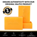 VALITIC Kojic Acid Vitamin C and Retinol Soap Bars with Turmeric for Dark Spot - Original Japanese Complex Infused with Collagen, Hyaluronic Acid, and Vitamin E (4 Pack)