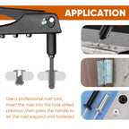 ALLCLEAN 110 Pcs 3/16" x 1" Aluminum Blind Rivets,4.8 x 25mm Pop Rivets,Aluminum Grip and Steel Mandrel