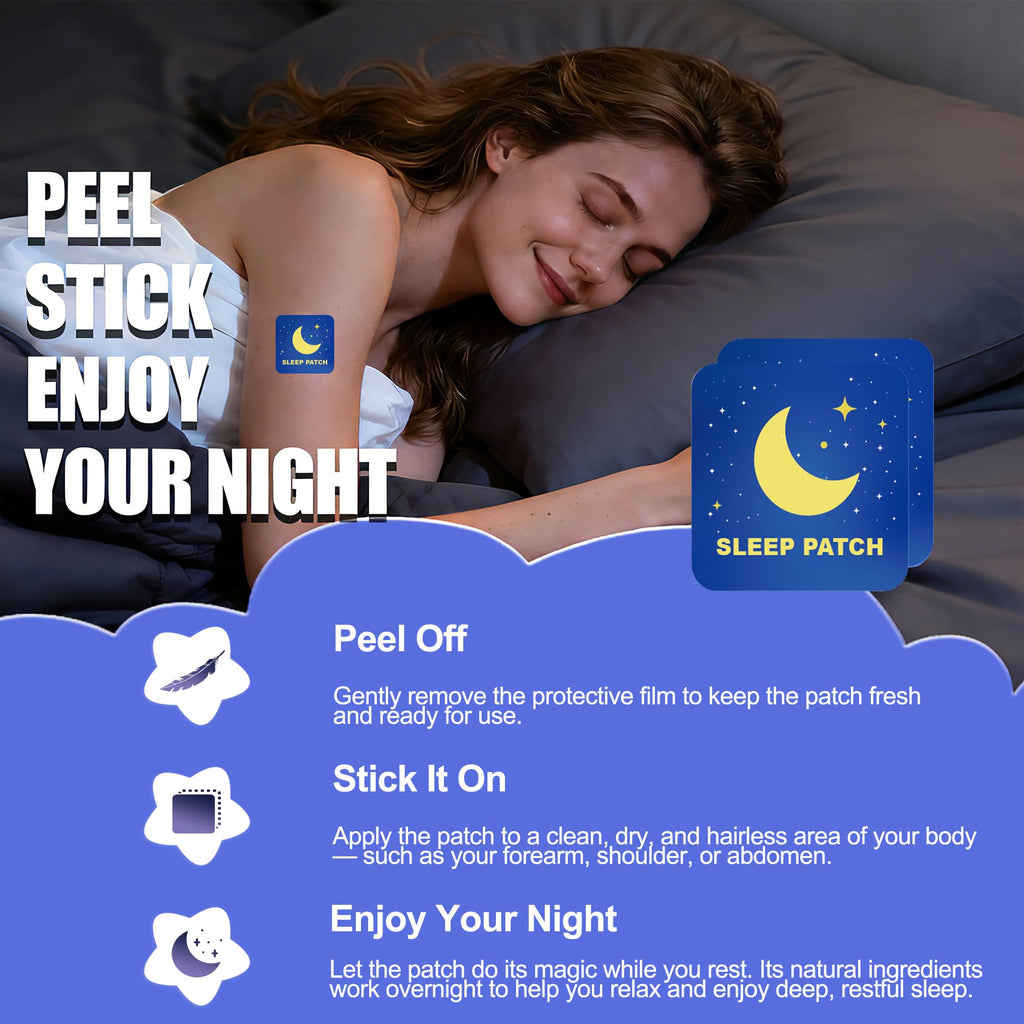Adelbras Sleep Patches for Adults, Upgraded All-Natural Ingredients, Fast-Acting Melatonin & Valerian, Long-Lasting Night Comfort Sleep Aids for Men & Women (60 PCS)