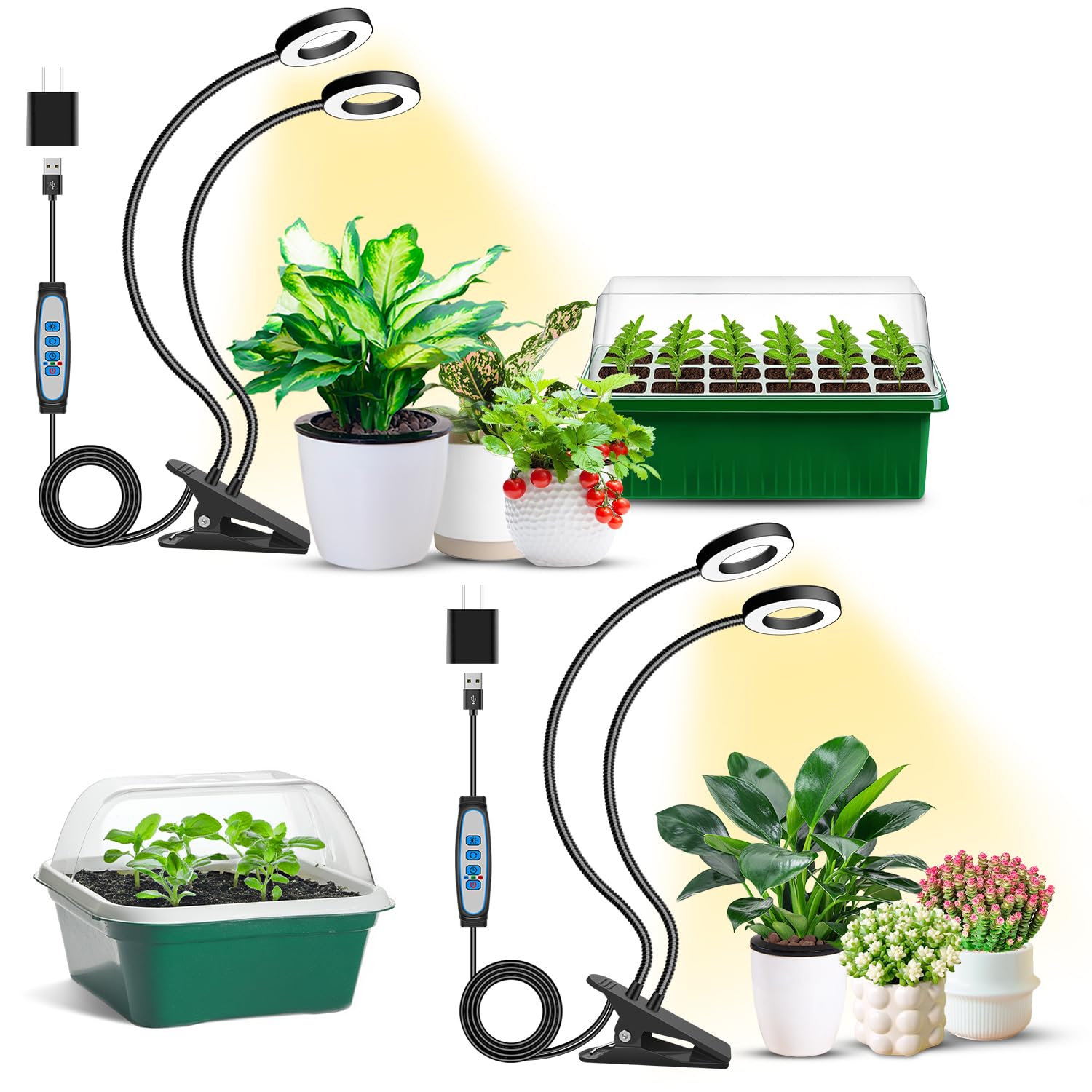 Eurbolan Plant Lights for Indoor Growing,192 LED Full Spectrum Plant Light