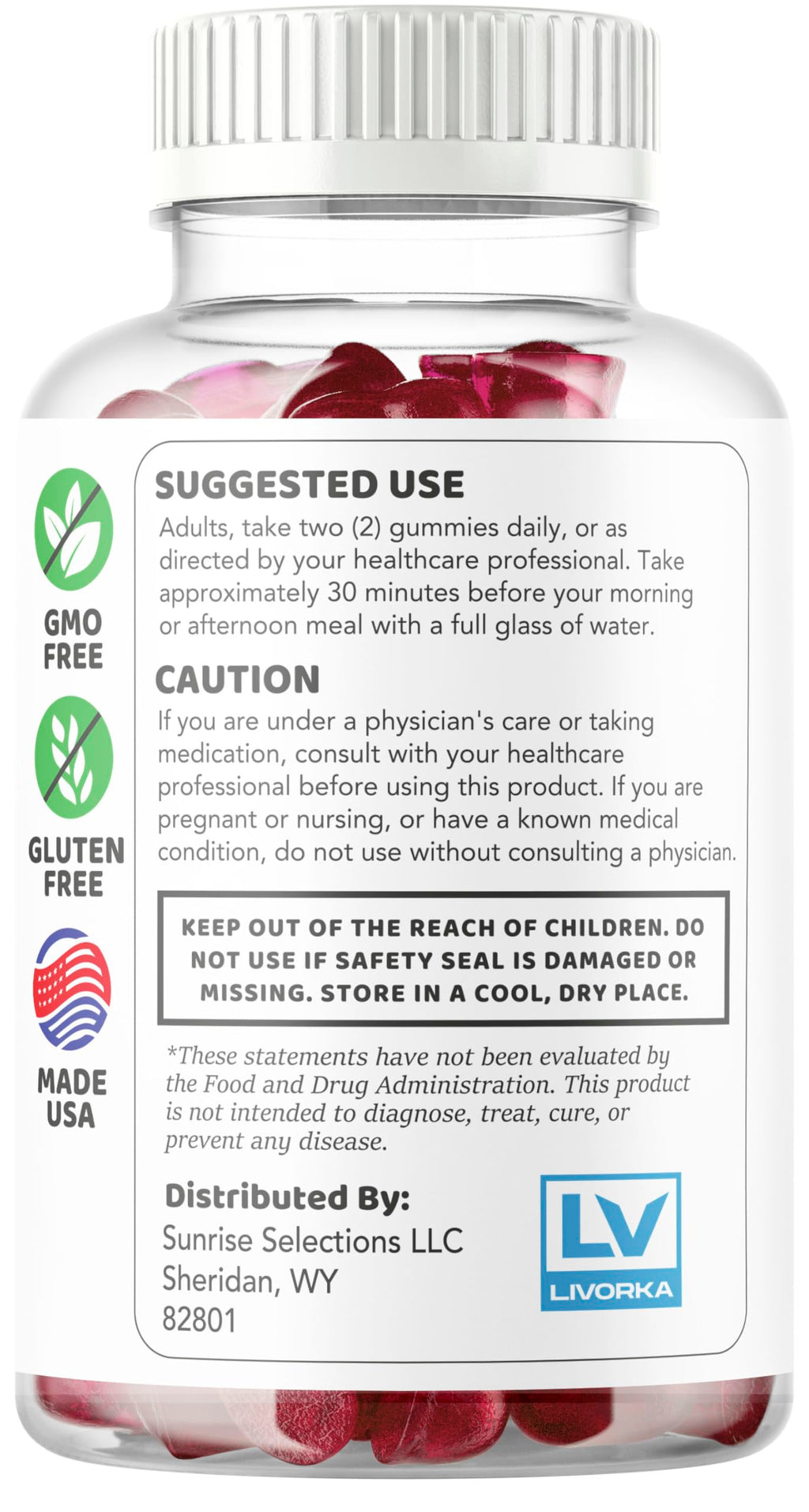 Revra Gummies - Official Revra Gummys for Men Premium Natural Ingredients - Maximum Strength, Supplement Daily Energy Advanced Formula for Overall Health & Wellness, 60 Gummies for 1 Month