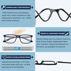 Distance Nearsighted Glasses For Men,Women Near Sighted Vision Driving Farsighted Eyeglasses,Mens Nearsight Myopia See Far Sight Computer Eye Glass,Cheaters Anti Blue Light Blocking TR90 Frame -0.75