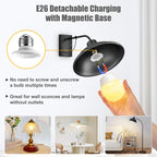 Brightown E26 Rechargeable Light Bulb with Remote and Timer