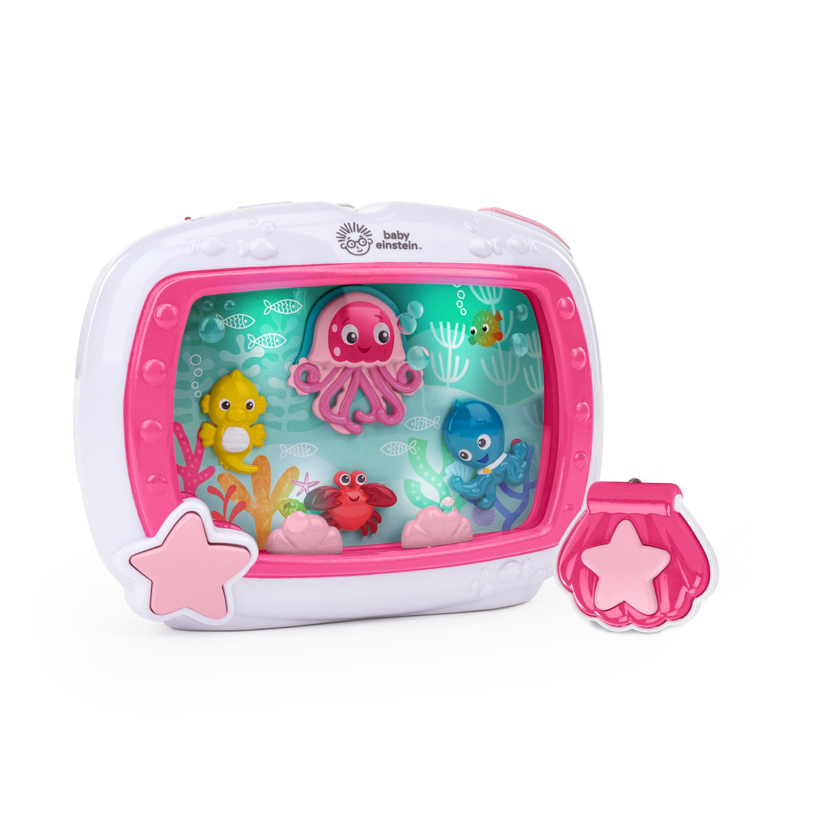 Baby Einstein Sea Dreams Soother Musical Crib Toy and Sound Machine, Pink, Newborn and up