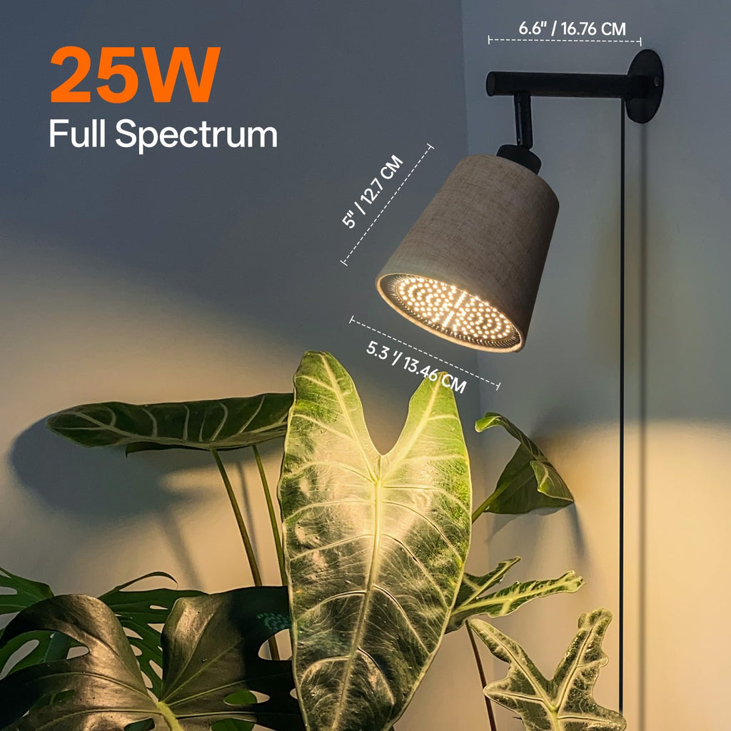 Bstrip Hanging Grow Light for Indoor Plants 25W Full Spectrum 4H/9H/14H