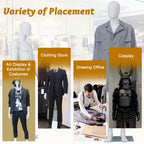 Kinfant 6Ft Male Mannequin Dress Form Display - Manikin Torso Stand Realistic Full Body Mannequin for Retail Clothing Shops, Halloween Christmas Cosplay, White