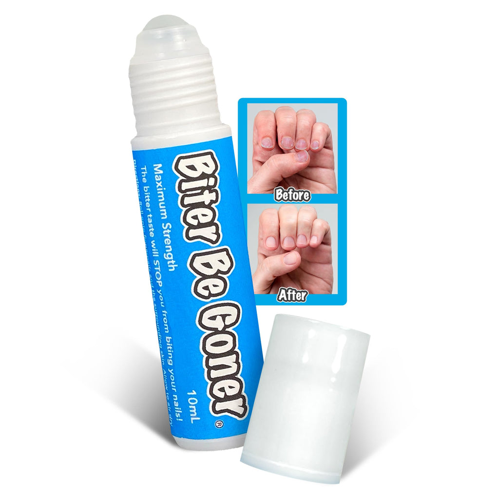 Biter Be Goner Nail Deterrent, Treatment for Kids and Adults, Non-Glossy Invisible Coating, Stop Nail Biting and Thumb Sucking Today, 0.3 Fl Oz