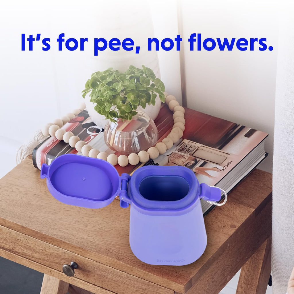 LoonaGo Female Urinal – Portable, Odor-Blocking, Leakproof Pee Bottle – Discreet Bedside & Travel Toilet for Women - Road Trips, Camping and Post Surgery – FSA/HSA Eligible (Blue)