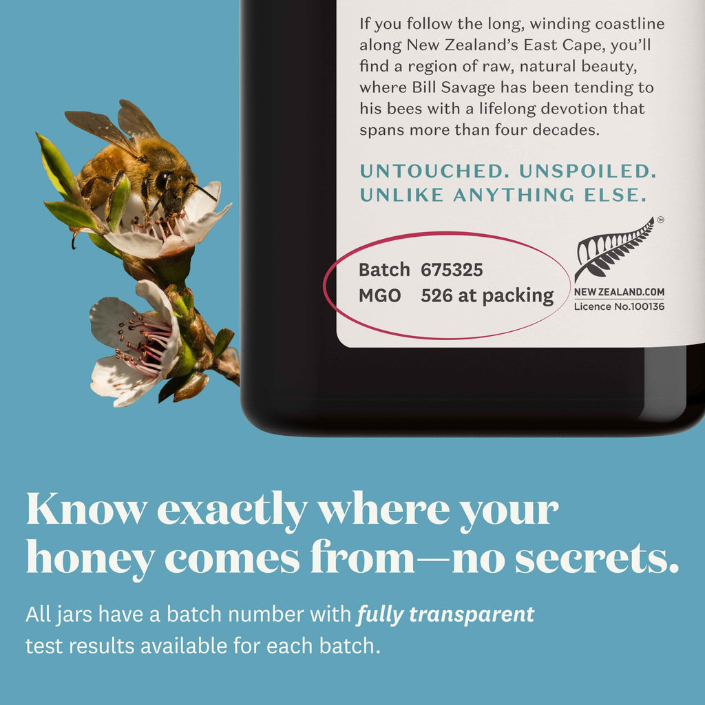 WildCape Manuka Honey Certified UMF 15+/MGO 514+ - 100% Pure, Raw, Unpasteurized, Non-GMO, Made in New Zealand - 17.6 oz (Pack of 1)