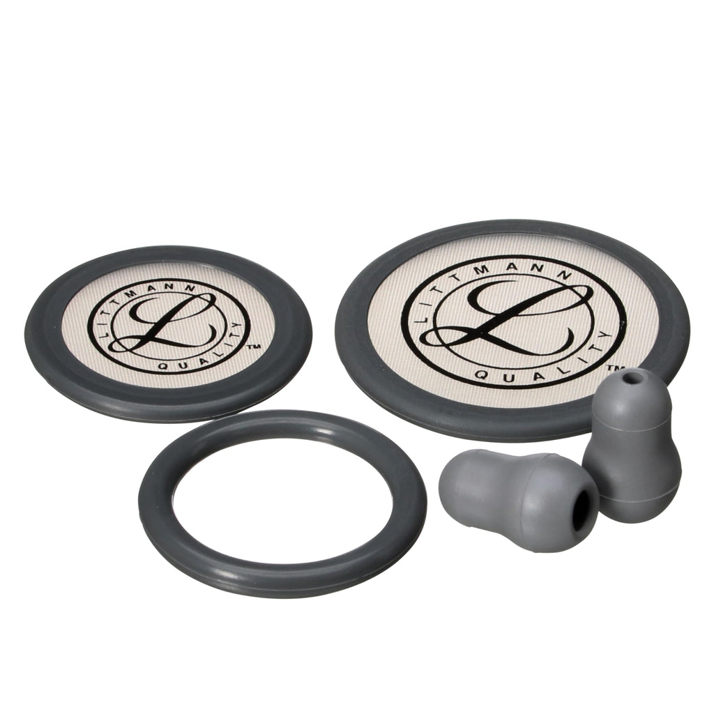 3M Littmann Stethoscope Spare Parts Kit – Gray, Compatible with Classic III™, Cardiology IV™, CORE Digital, Includes Eartips, Adult & Pediatric Diaphragms, Non-Chill Bell Sleeve, 40017